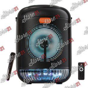 Boxa Activa Portabila Smart Bass 100 W, Bluetooth, Bass 6,5 Inch, Microfon cu fir, Radio, Ecran Lcd+cadou stick 4GB