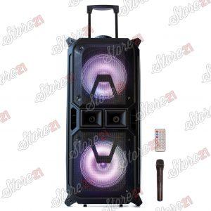 Boxa Troler  XXL Profesionala Portabila DJ TIME , 400W, 2X8inch , Microfoan , USB, Radio, Bluetooth,Card