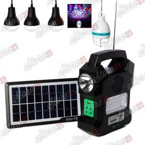 Kit Incarcator Urgente cu Panou Solar GdLite ,radio FM,lanterna,lampa 12 LED