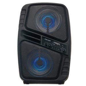 BOXA ACTIVA PROFESIONALA 300W, AUTONOMIE MARE, XTRA BASS, ECRAN LCD + JOC LUMINI, CONEXIUNE BLUETOOTH, USB, RADIOFM, CADOU STICK USB + MICROFON SI TELECOMANDA, GARANTIE 2 ani