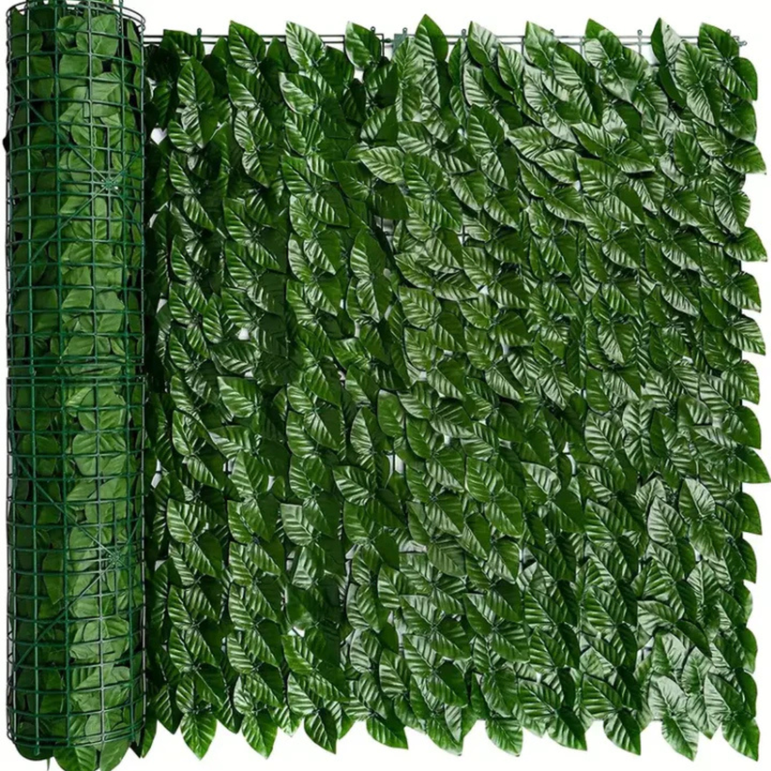 Gard viu decorativ frunze artificiale AT PERFORMANCE®, 3m x 1m lungime, verde deschis